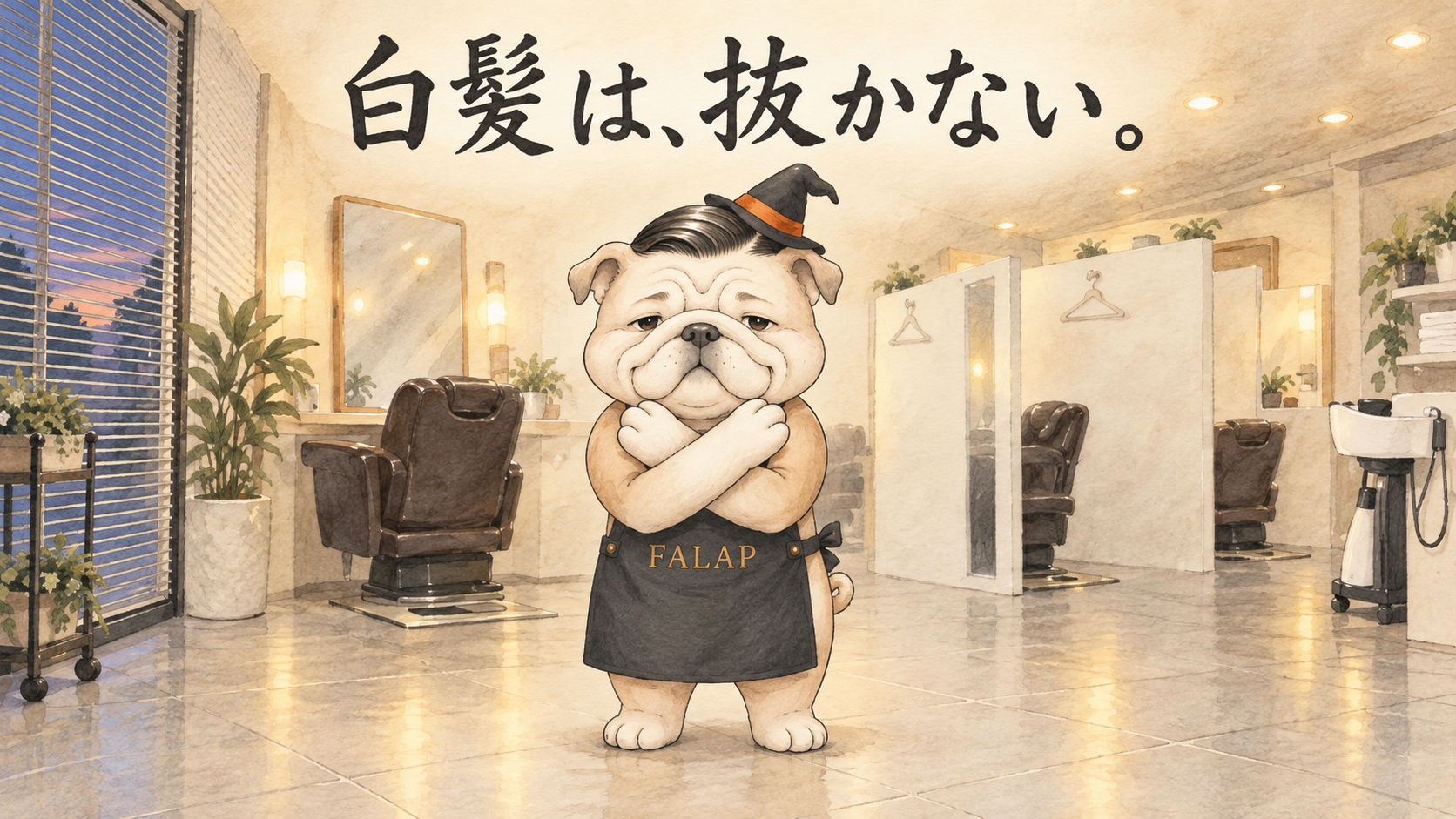 白髪が気になり始めたら、抜かずに「前だけ」から｜数本は切る、増えたらぼかす｜春日市FALAP